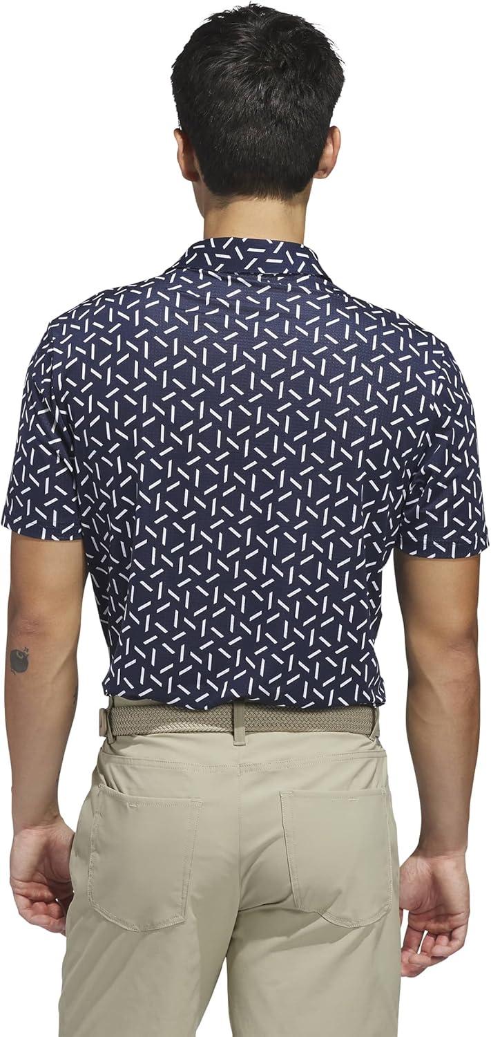 image:imageadidas Mens Ultimate365 Mesh Print Climacool PoloCollegiate Navy
