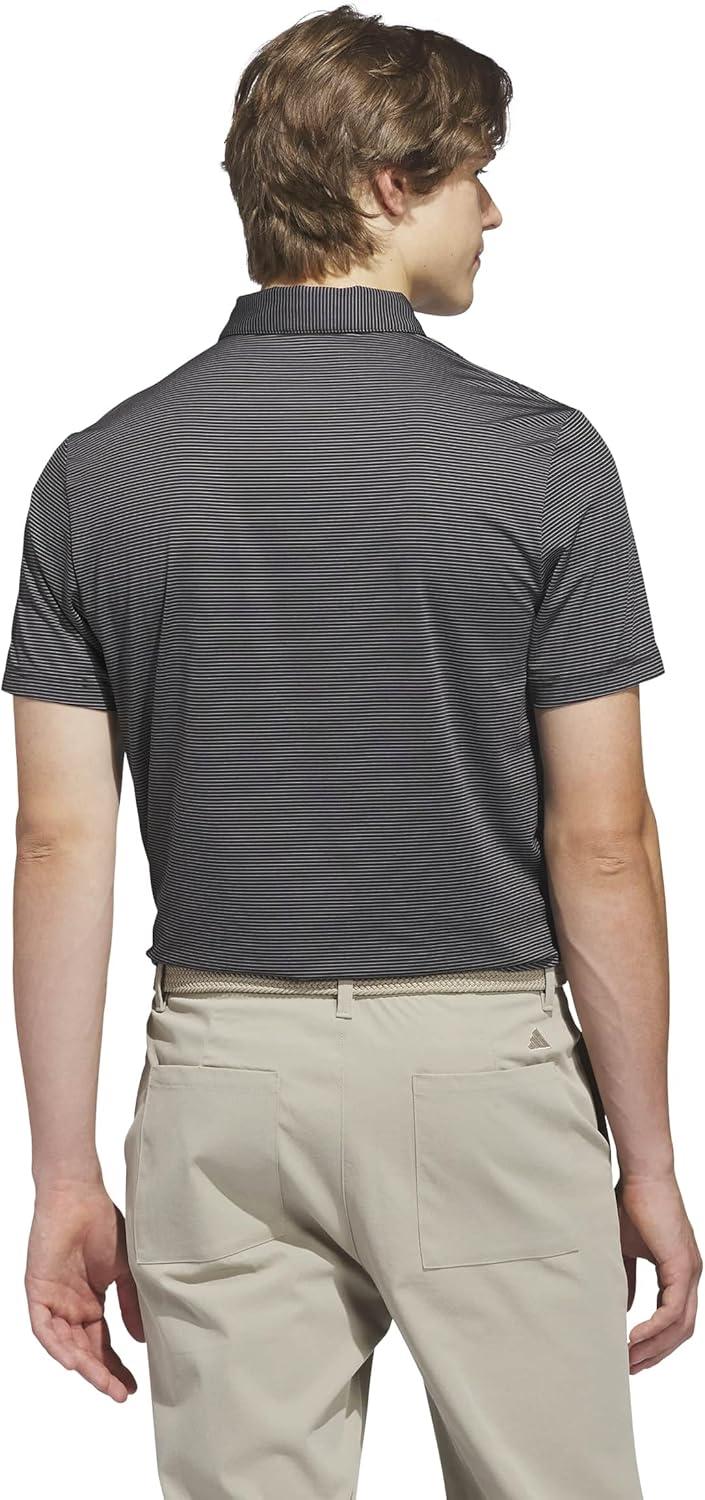image:imageadidas Mens Ultimate365 Pencil Stripe Climacool Polo ShirtCarbon Black