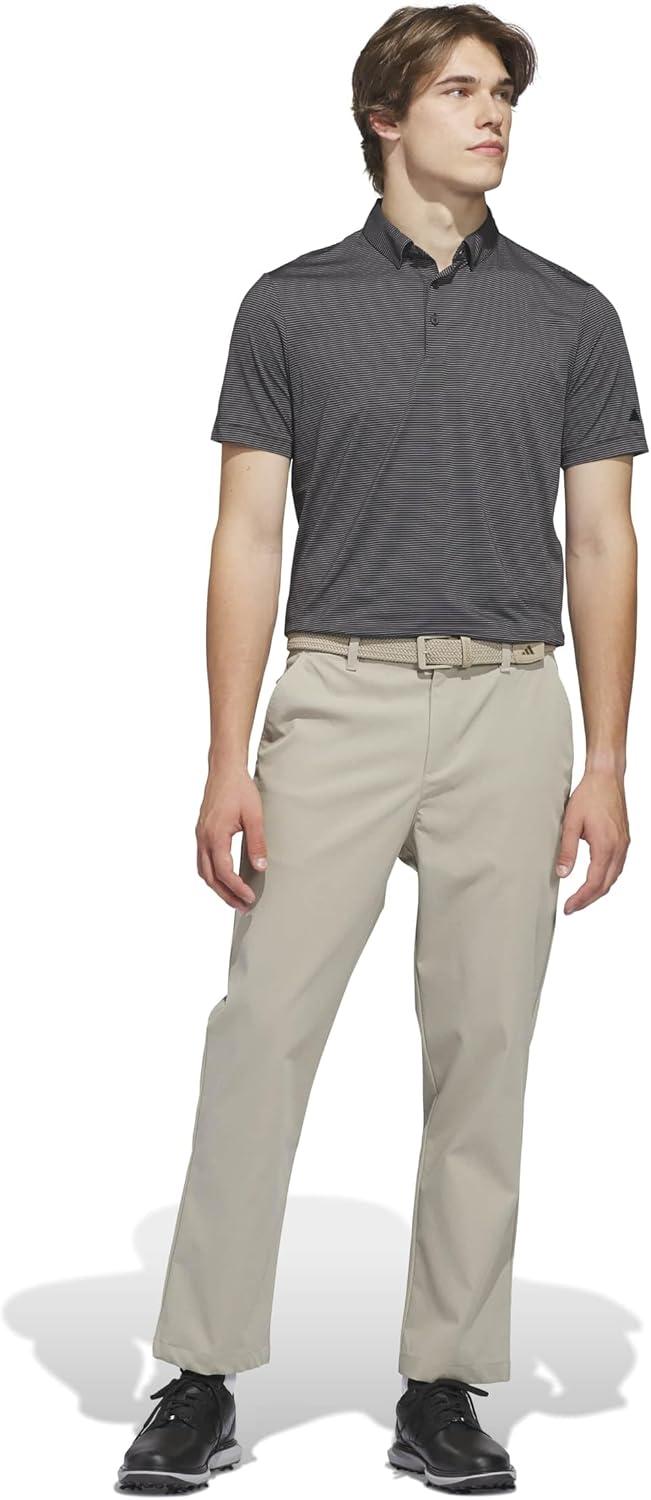 image:imageadidas Mens Ultimate365 Pencil Stripe Climacool Polo ShirtCarbon Black