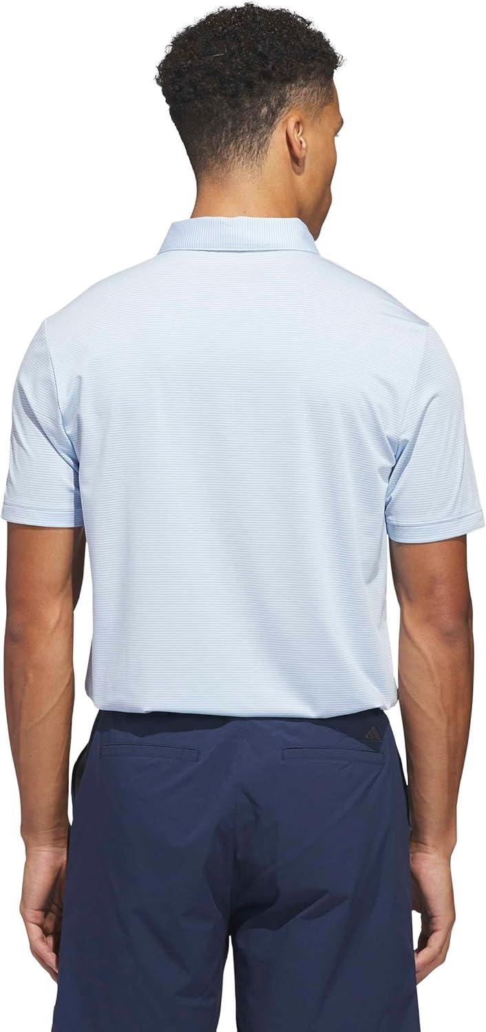 image:imageadidas Mens Ultimate365 Pencil Stripe Climacool Polo ShirtCrystal Sky Lucid Ray Blue