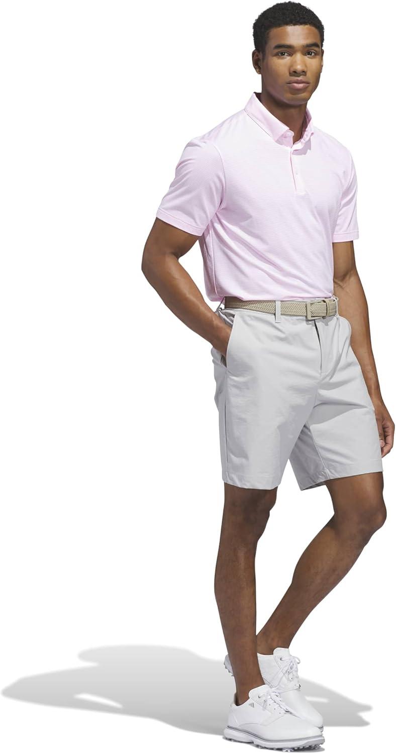 image:imageadidas Mens Ultimate365 Pencil Stripe Climacool Polo ShirtWhite Lucid Pink