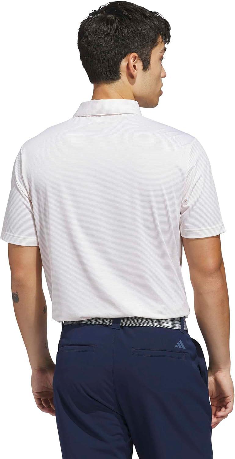 image:imageadidas Mens Ultimate365 Pencil Stripe Climacool Polo ShirtWhite Semi Ice Tangerine