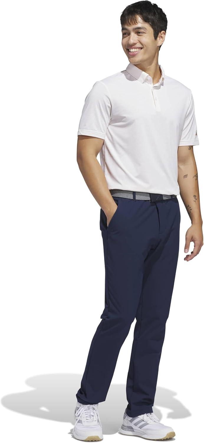 image:imageadidas Mens Ultimate365 Pencil Stripe Climacool Polo ShirtWhite Semi Ice Tangerine