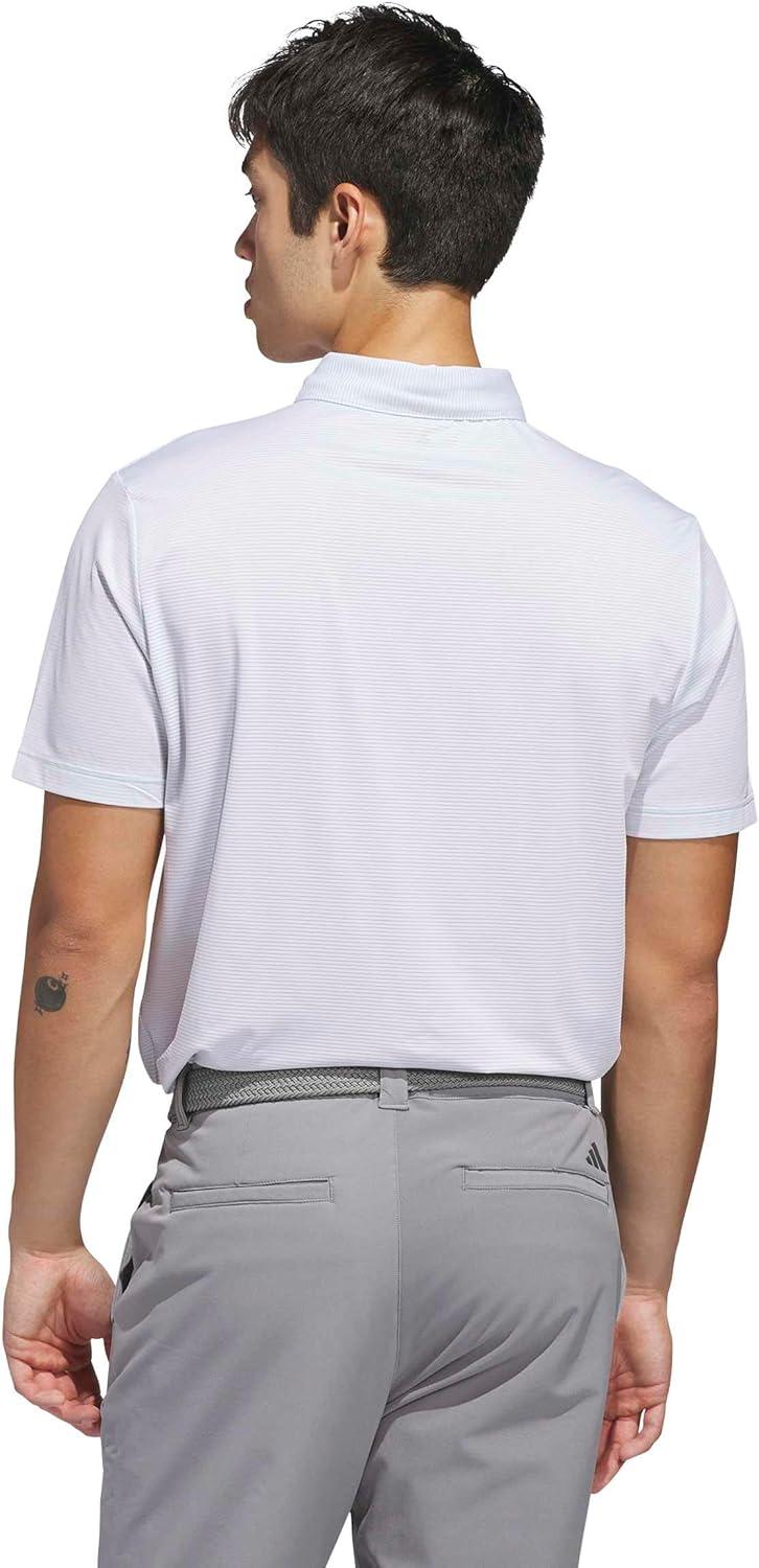image:imageadidas Mens Ultimate365 Pencil Stripe Climacool Polo ShirtWhite Wonder Sage