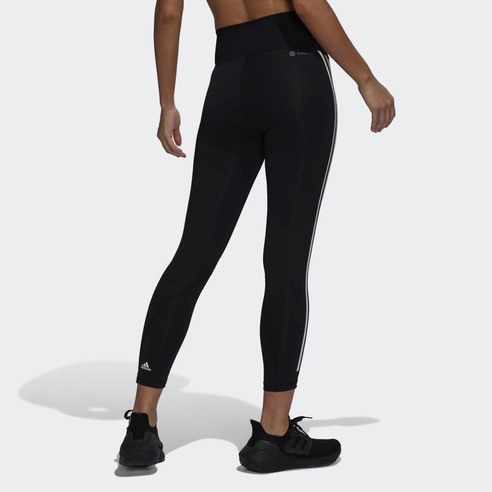 image:imageadidas Womens Optime Trainicons 3Stripes 78 TightsBlackBlack