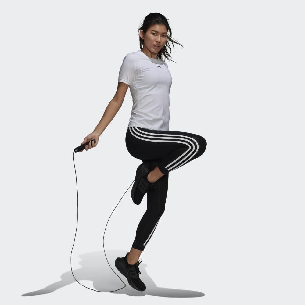 image:imageadidas Womens Optime Trainicons 3Stripes 78 TightsBlackBlack