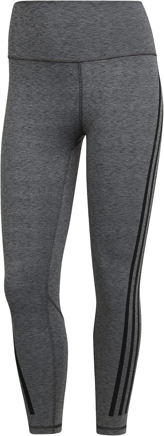 image:imageadidas Womens Optime Trainicons 3Stripes 78 TightsDark Grey Heather