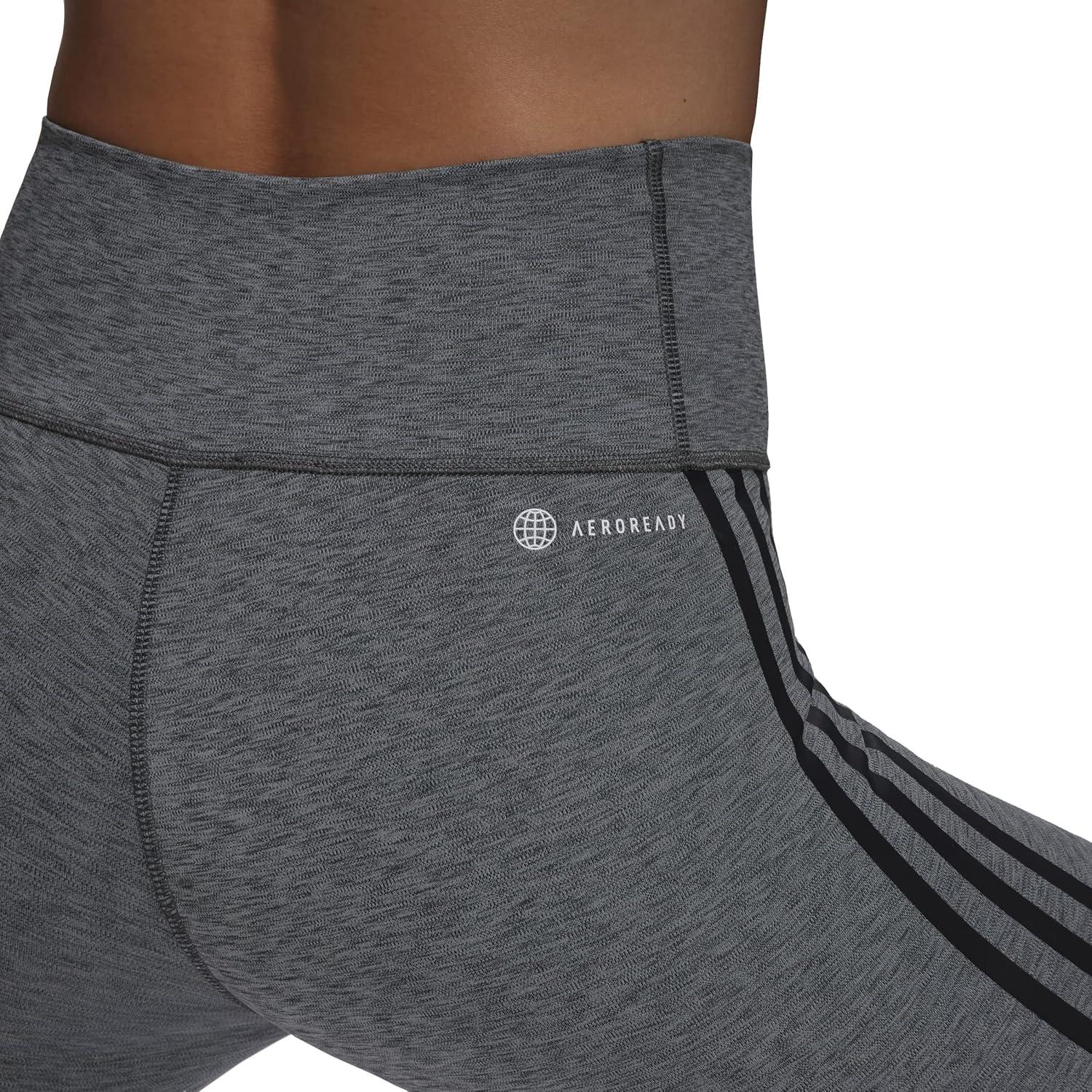 image:imageadidas Womens Optime Trainicons 3Stripes 78 TightsDark Grey Heather