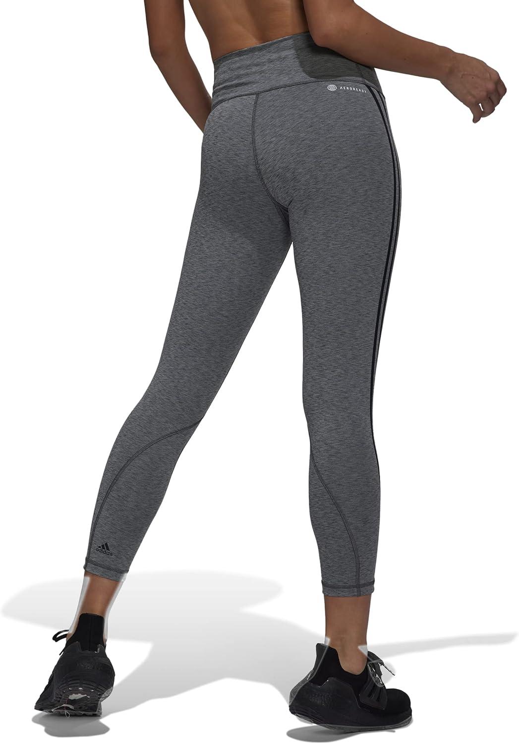image:imageadidas Womens Optime Trainicons 3Stripes 78 TightsDark Grey Heather
