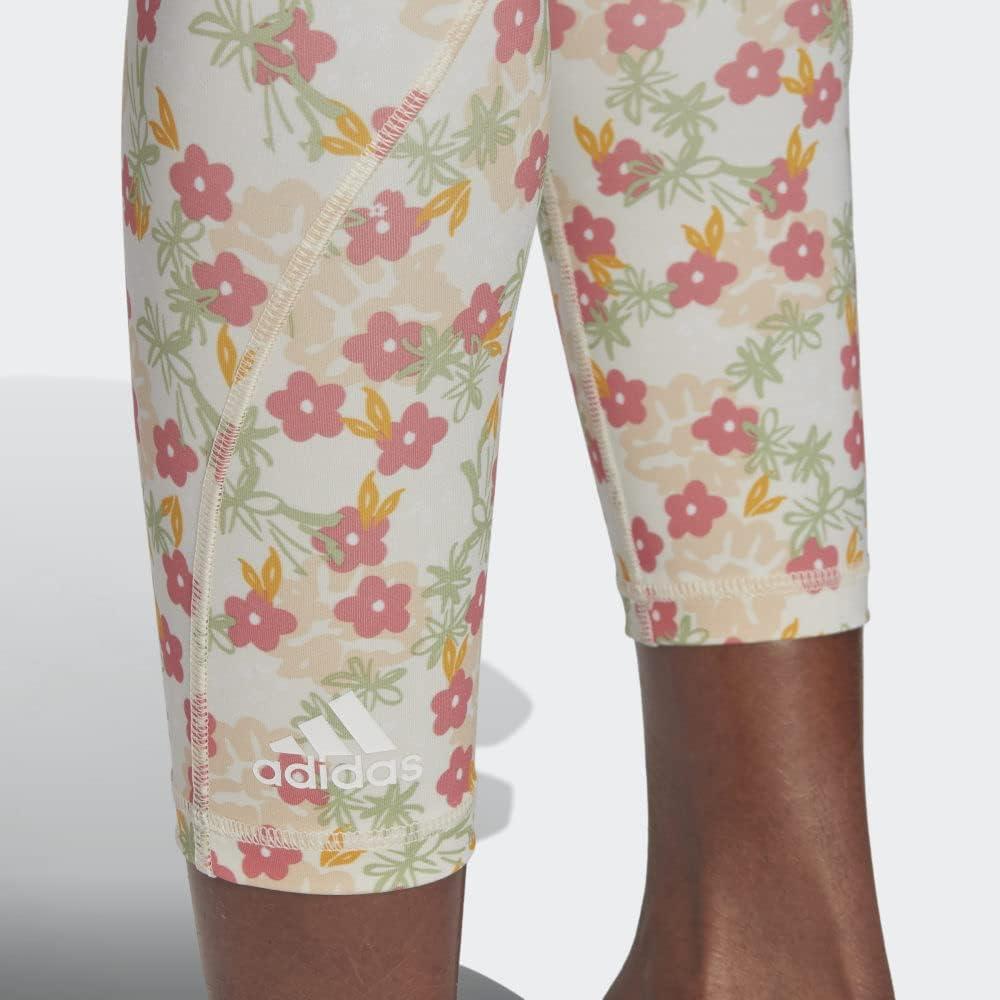 image:imageadidas Womens Optime Trainicons 3Stripes 78 TightsMulticolorFlowers
