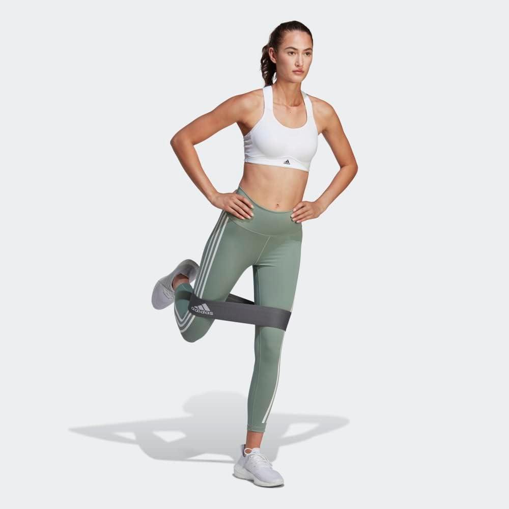 image:imageadidas Womens Optime Trainicons 3Stripes 78 TightsSilver Green