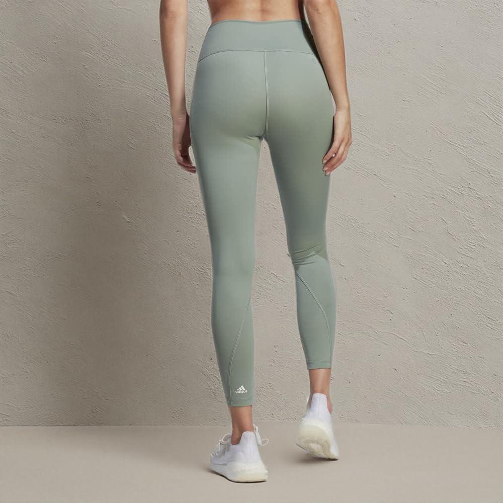image:imageadidas Womens Optime Trainicons 3Stripes 78 TightsSilver Green