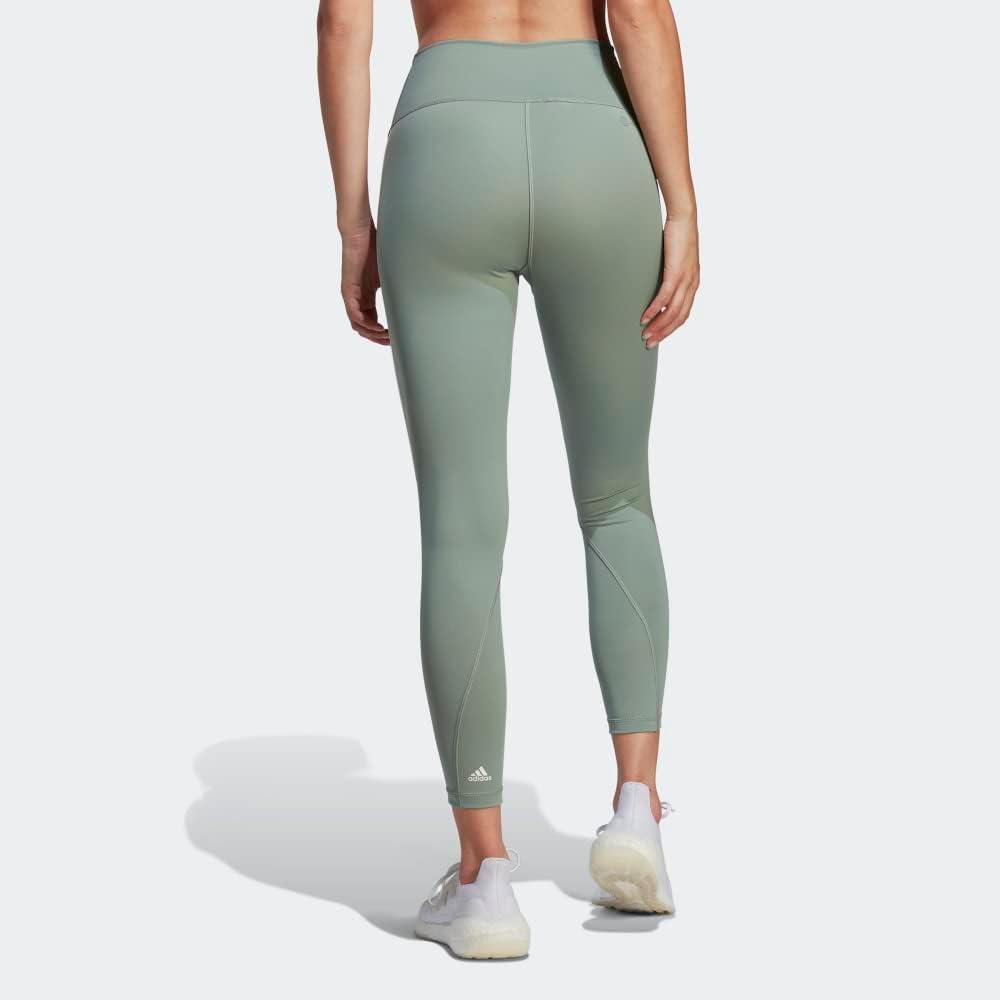 image:imageadidas Womens Optime Trainicons 3Stripes 78 TightsSilver Green