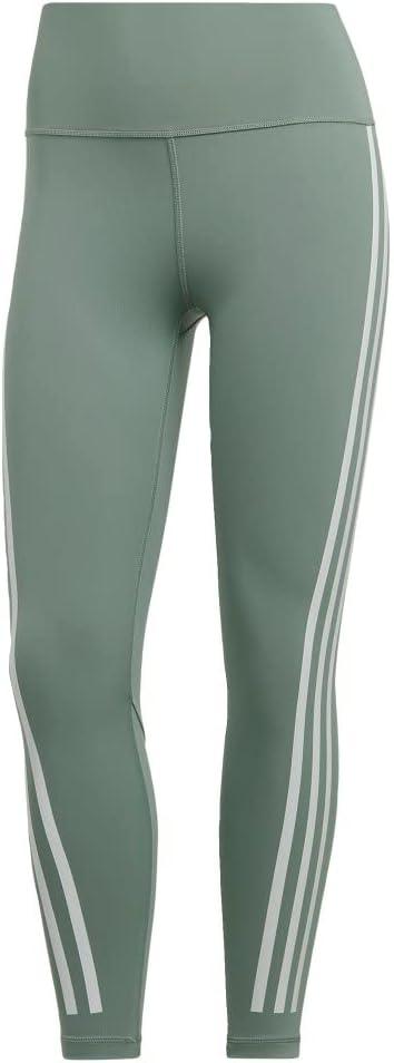 image:imageadidas Womens Optime Trainicons 3Stripes 78 TightsSilver Green