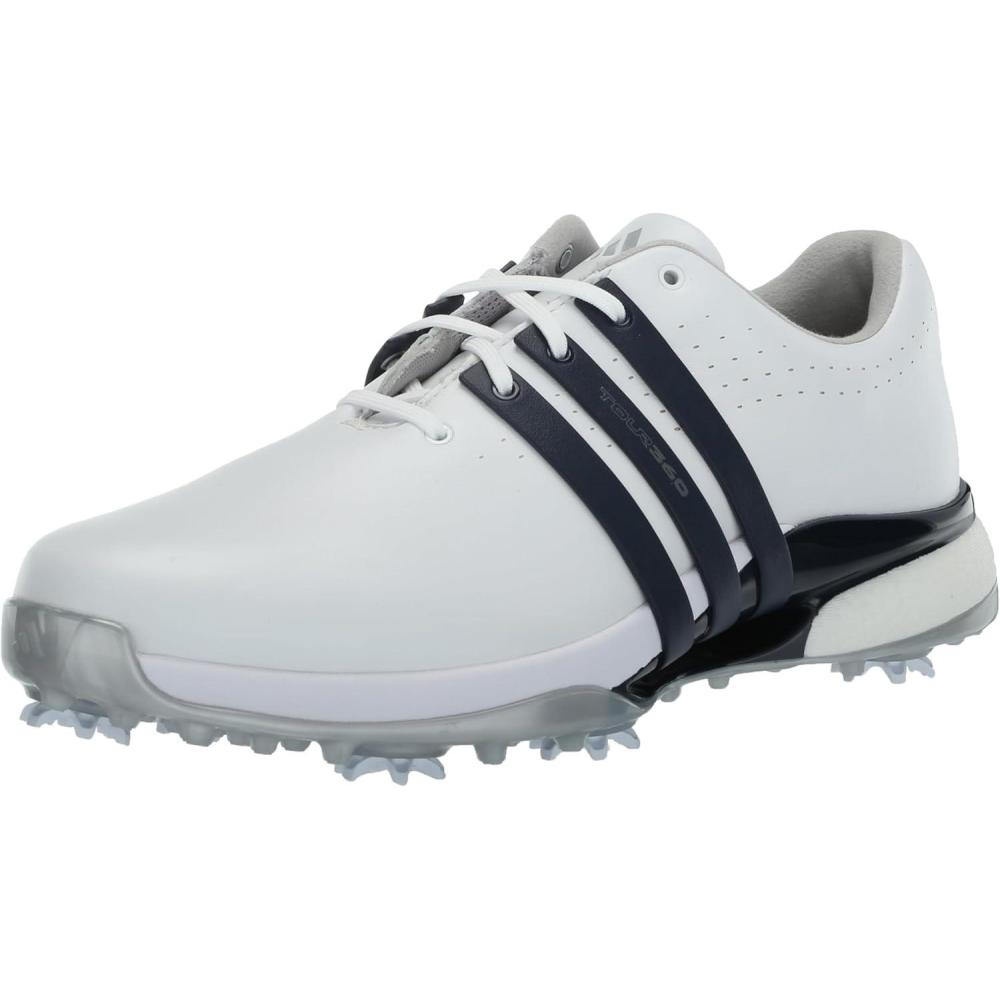 image:imageAdidas Mens Tour360 24 Golf ShoesFootwear WhiteCollegiate NavySilver Metallic