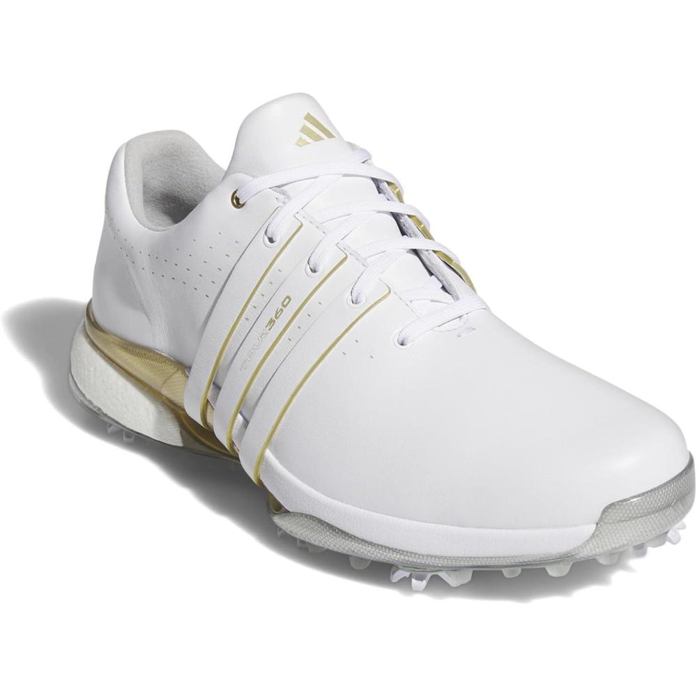 image:imageAdidas Mens Tour360 24 Golf ShoesFootwear WhiteGold MetallicSilver Metallic