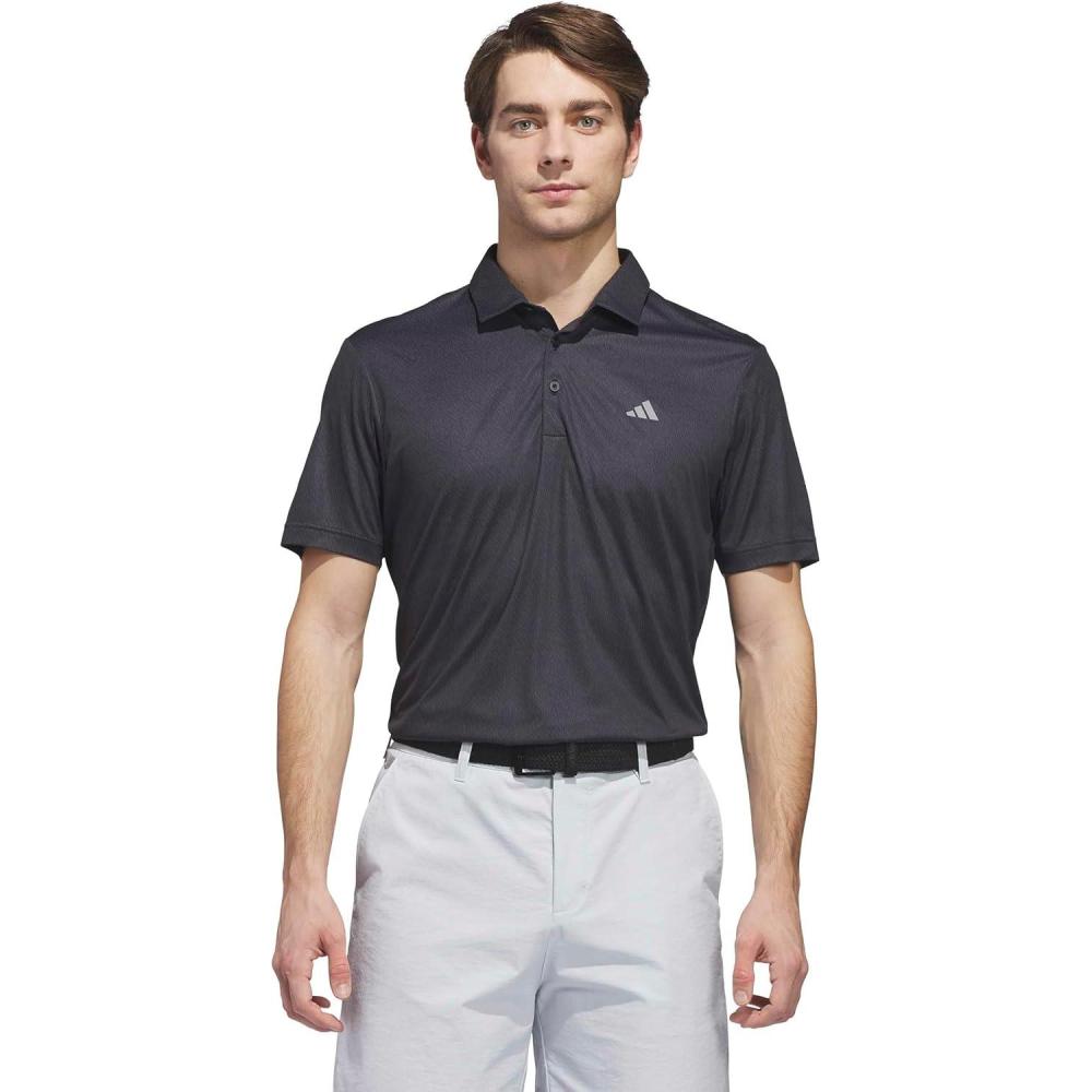 image:imageadidas Mens Ultimate365 Feather Print Polo ShirtCarbon Black