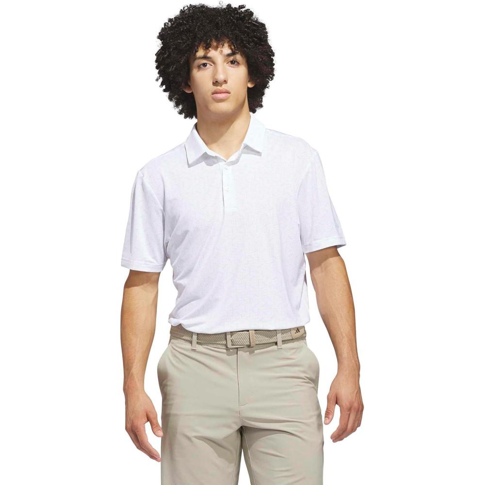 image:imageadidas Mens Ultimate365 Mesh Print Climacool PoloCrystal Sky