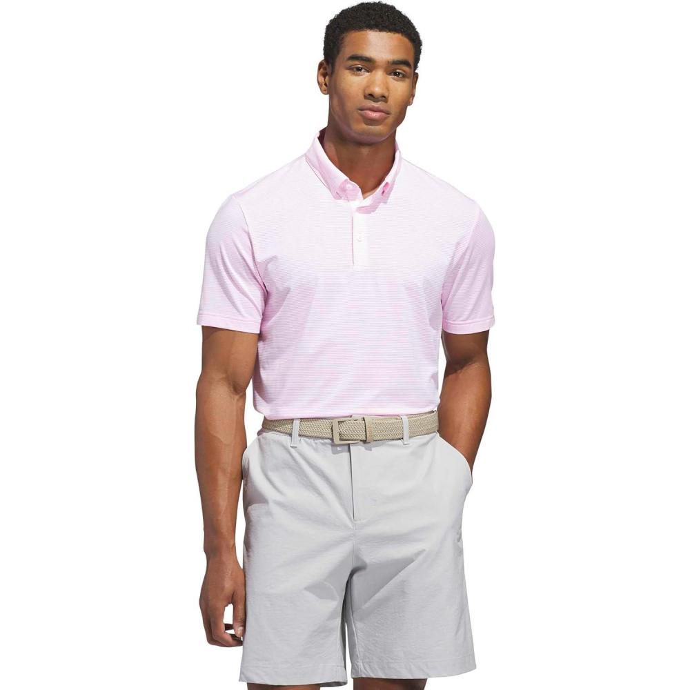 image:imageadidas Mens Ultimate365 Pencil Stripe Climacool Polo ShirtWhite  Lucid Pink