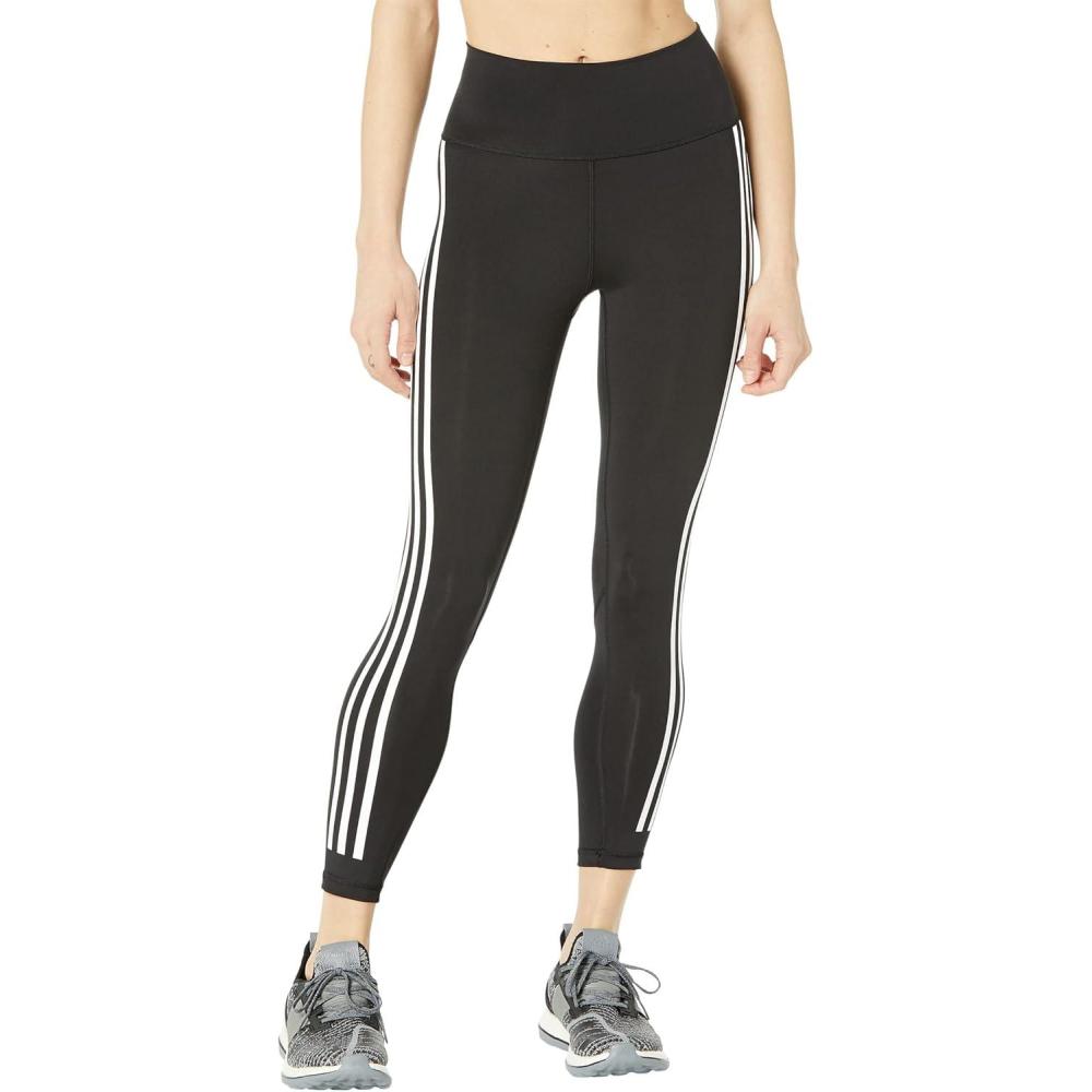 image:imageadidas Womens Optime Trainicons 3Stripes 78 TightsBlackBlack