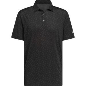 adidas Mens Ultimate365 Mesh Print Climacool Polo(Black)