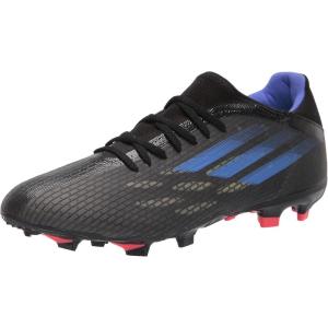 adidas Mens X Speedflow.3 Firm Ground Soccer Cleats Firm Ground – White(Black/Sonic Ink/Solar Yellow)