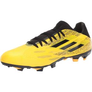 adidas Mens X Speedflow.3 Firm Ground Soccer Cleats Firm Ground – White(Solar Gold/Core Black/Bright Yellow)