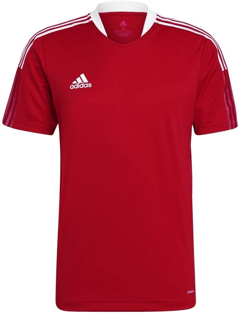 image:imageAdidas Mens Tiro 21 Training Jersey Bright YellowTeam Light GreyTeam Power Red