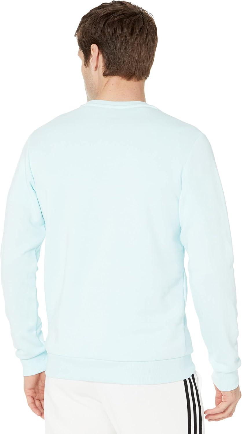 image:imageadidas Mens Essentials Fleece Crew Neck Sweatshirt Casual BlueAlmost BlueBlack
