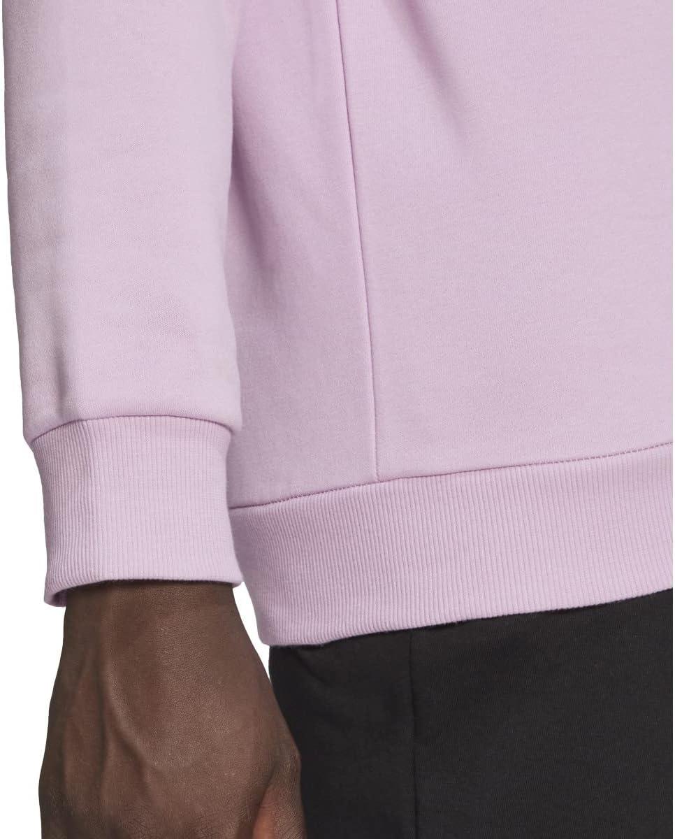image:imageadidas Mens Essentials Fleece Crew Neck Sweatshirt Casual BlueBliss LilacBlack