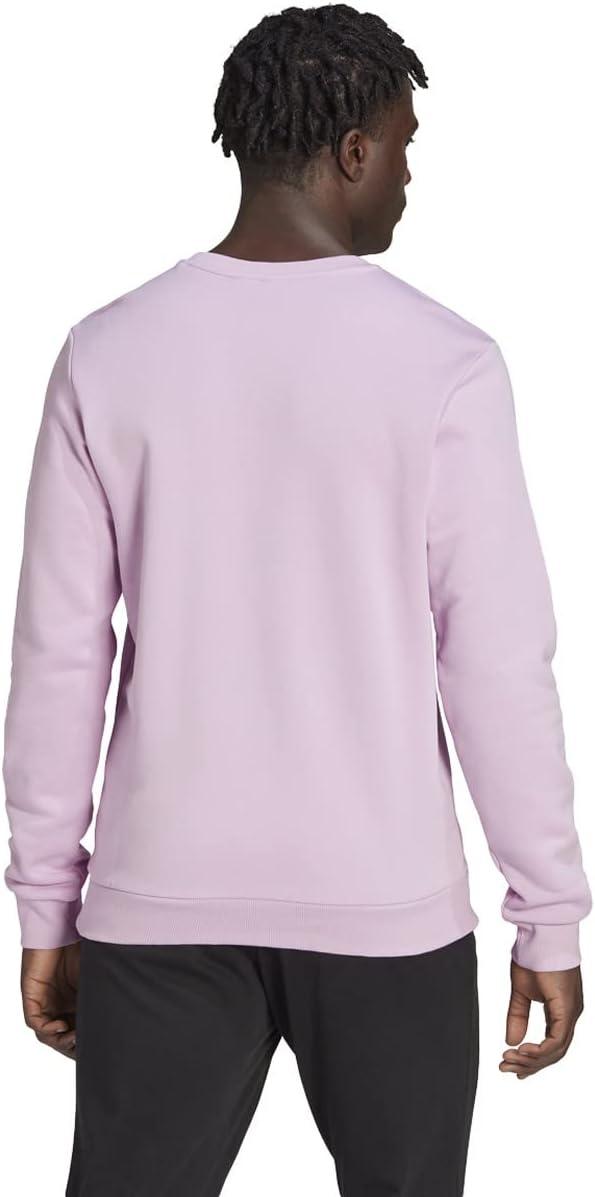 image:imageadidas Mens Essentials Fleece Crew Neck Sweatshirt Casual BlueBliss LilacBlack