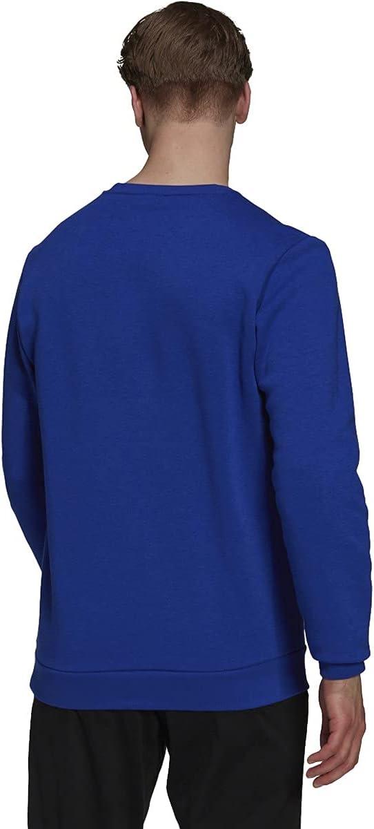 image:imageadidas Mens Essentials Fleece Crew Neck Sweatshirt Casual BlueBold BlueWhite
