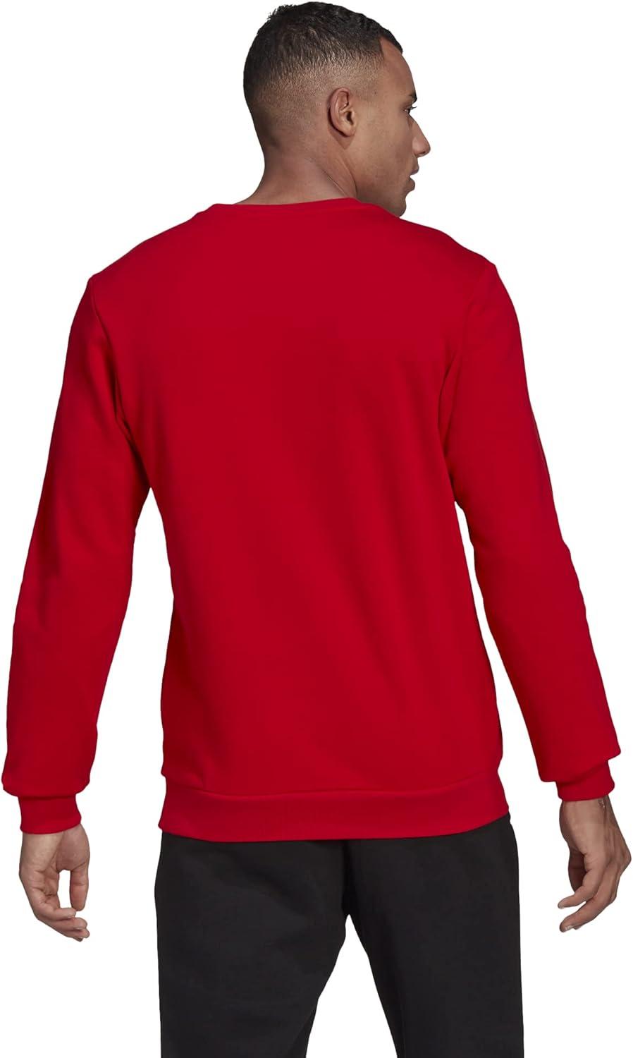 image:imageadidas Mens Essentials Fleece Crew Neck Sweatshirt Casual BlueScarletWhite