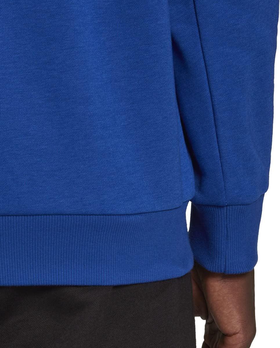 image:imageadidas Mens Essentials Fleece Crew Neck Sweatshirt Casual BlueTeam Royal BlueWhite
