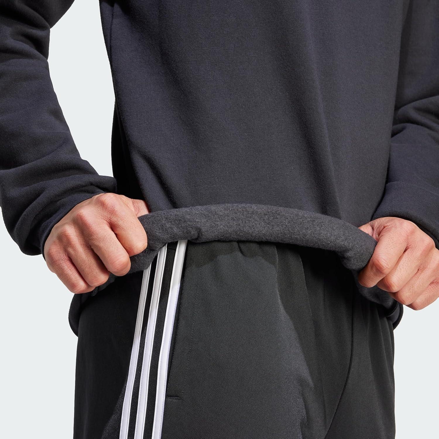 image:imageadidas Mens Essentials Fleece SweatshirtBlackWhite