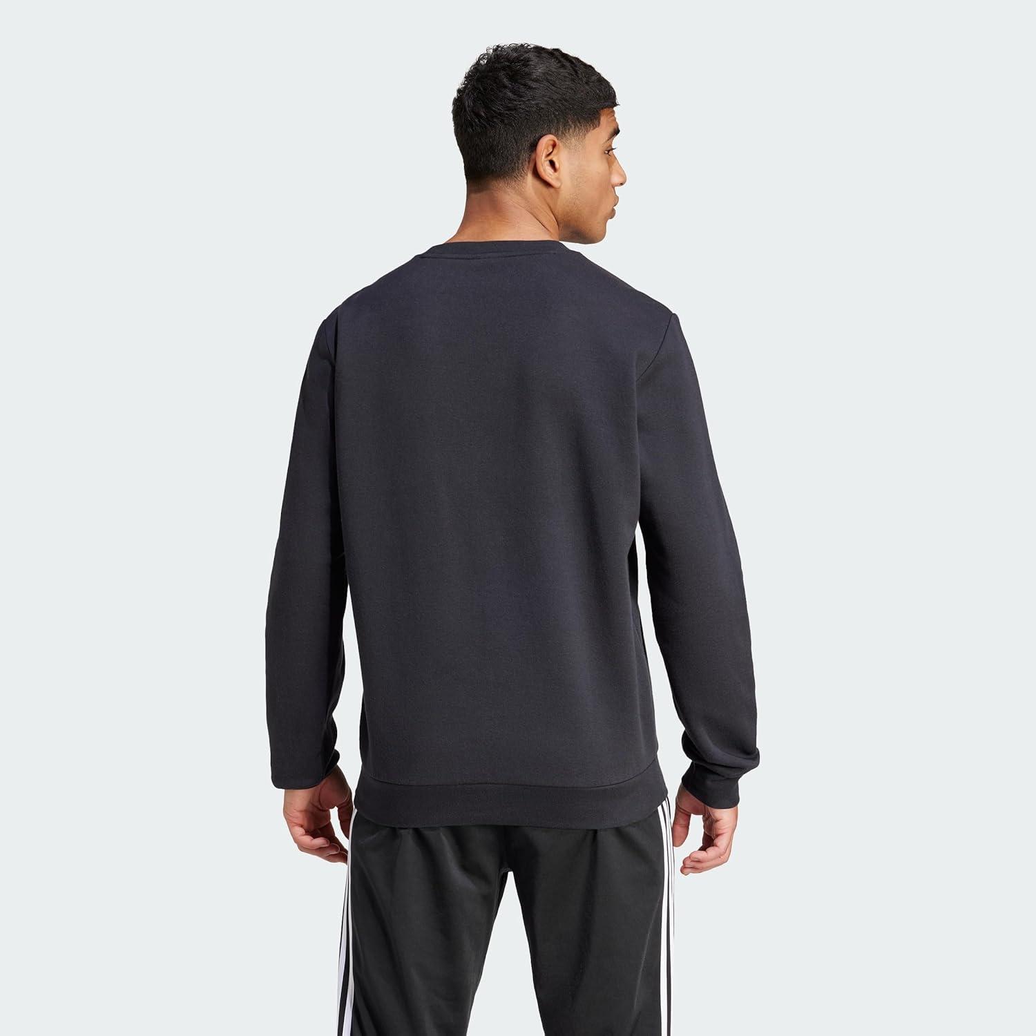 image:imageadidas Mens Essentials Fleece SweatshirtBlackWhite