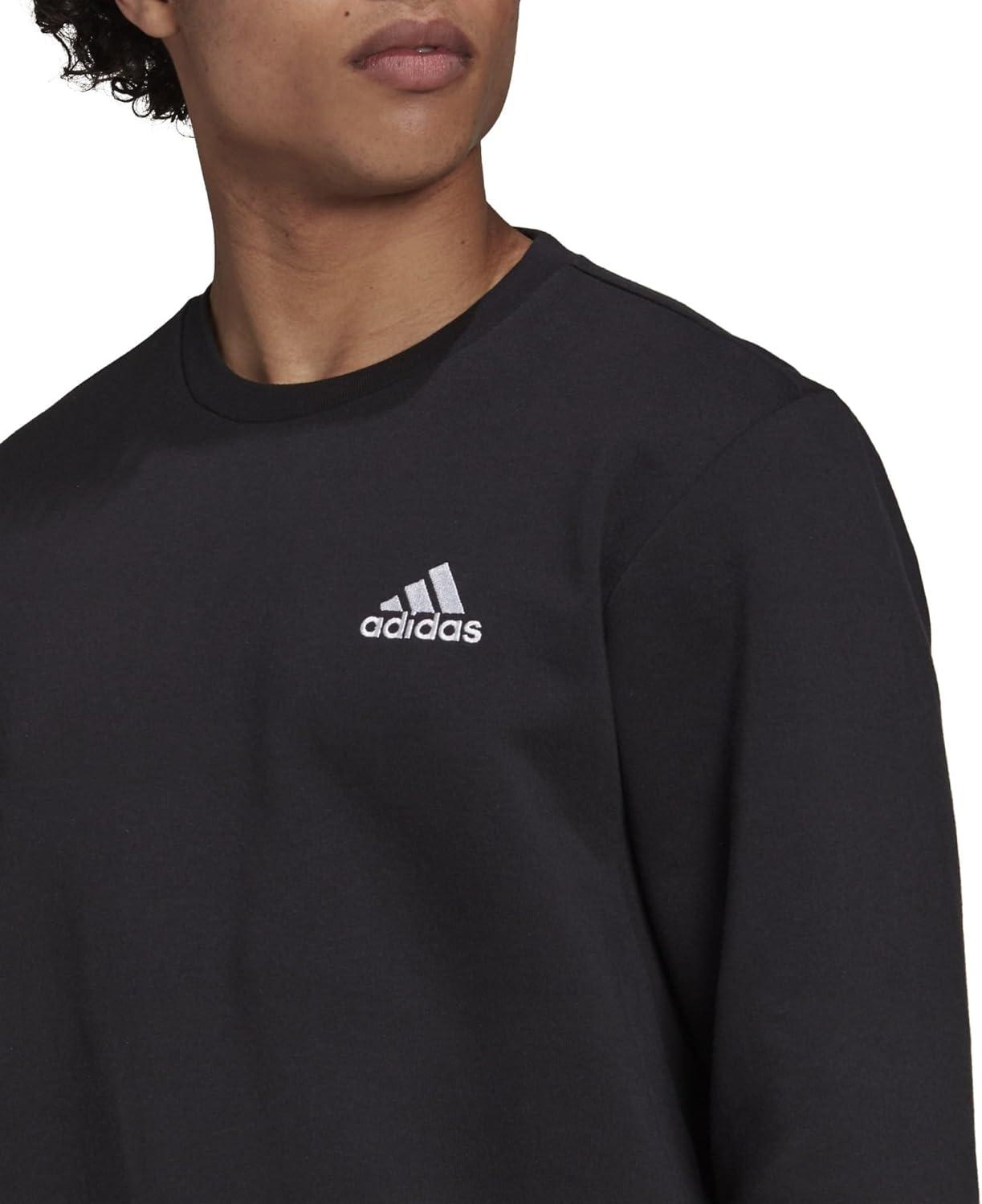 image:imageadidas Mens Essentials Fleece SweatshirtBlackWhite