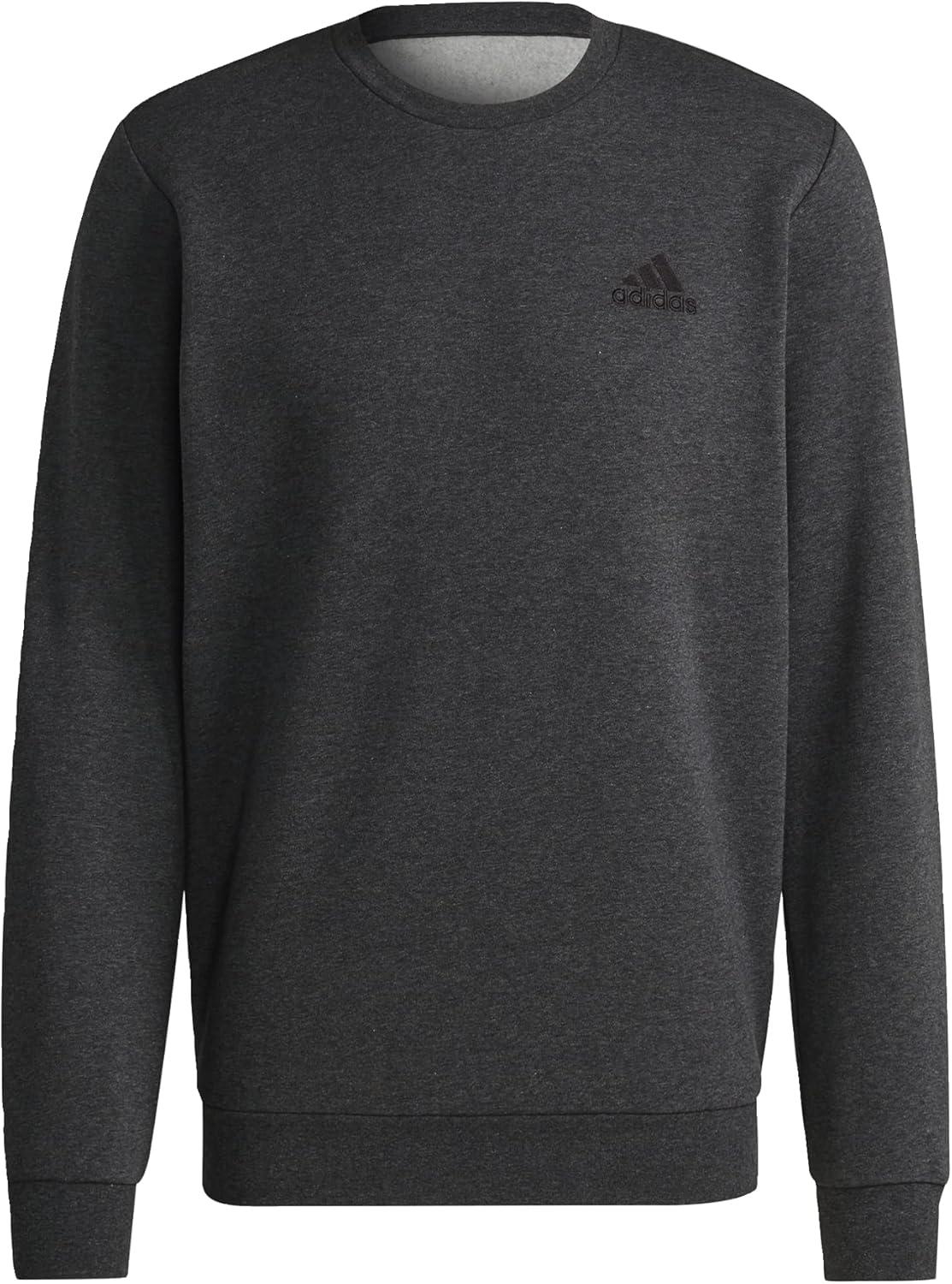 image:imageadidas Mens Essentials Fleece SweatshirtDark Grey HeatherBlack
