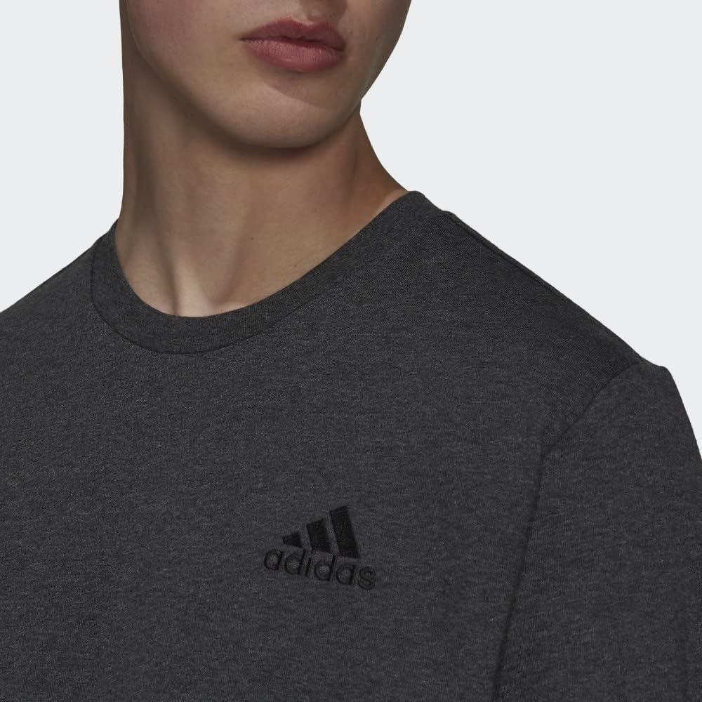 image:imageadidas Mens Essentials Fleece SweatshirtDark Grey HeatherBlack