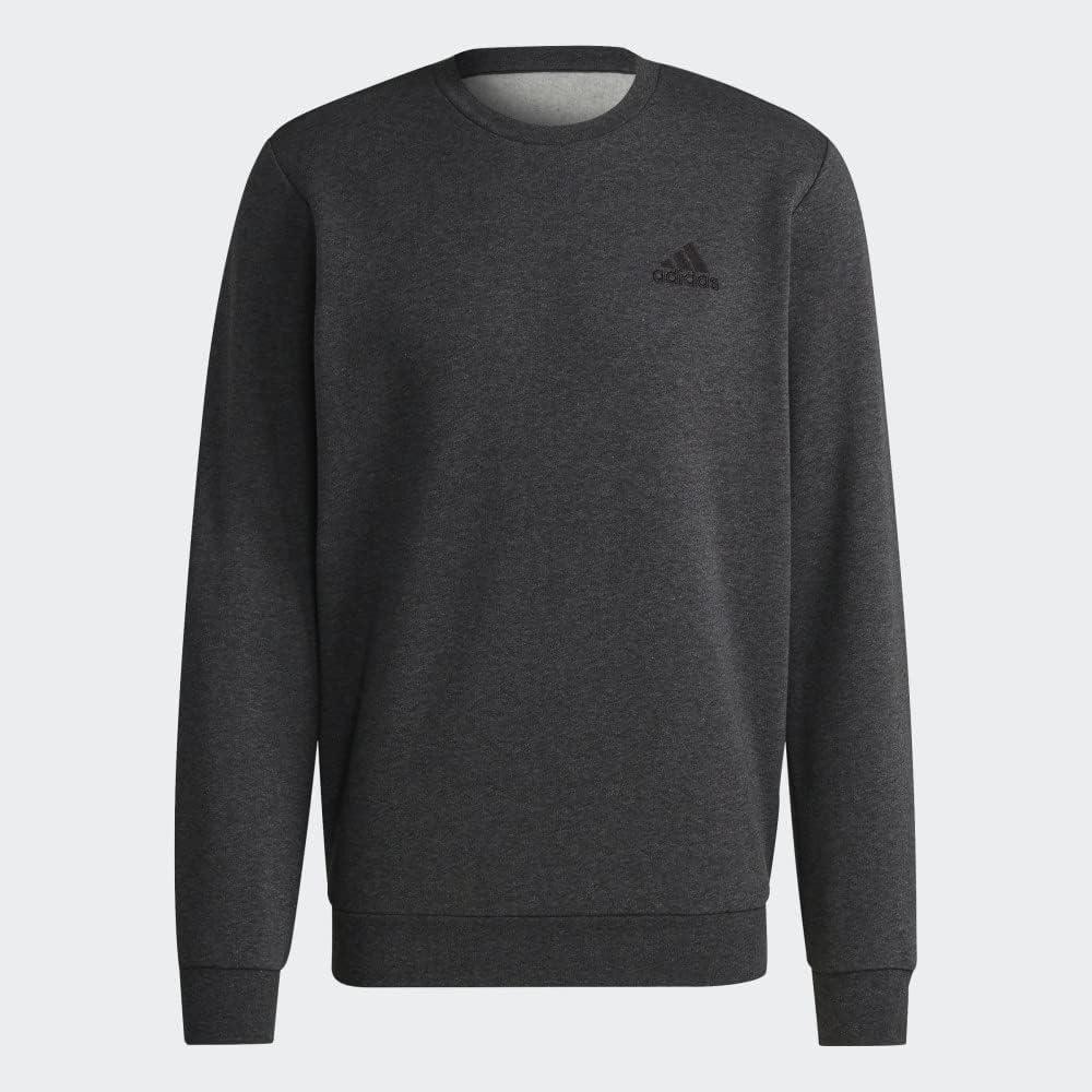 image:imageadidas Mens Essentials Fleece SweatshirtDark Grey HeatherBlack