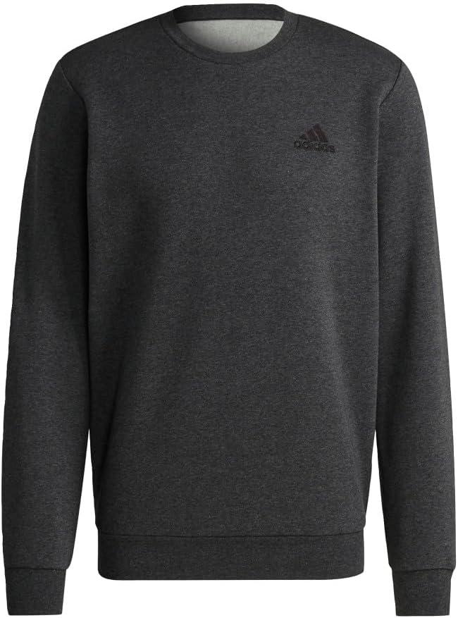 image:imageadidas Mens Essentials Fleece SweatshirtDark Grey HeatherBlack