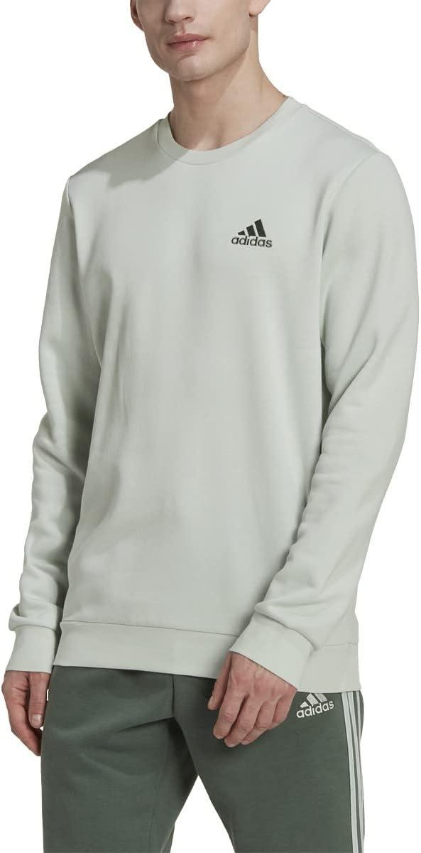image:imageadidas Mens Essentials Fleece SweatshirtLinen GreenGreen Oxide
