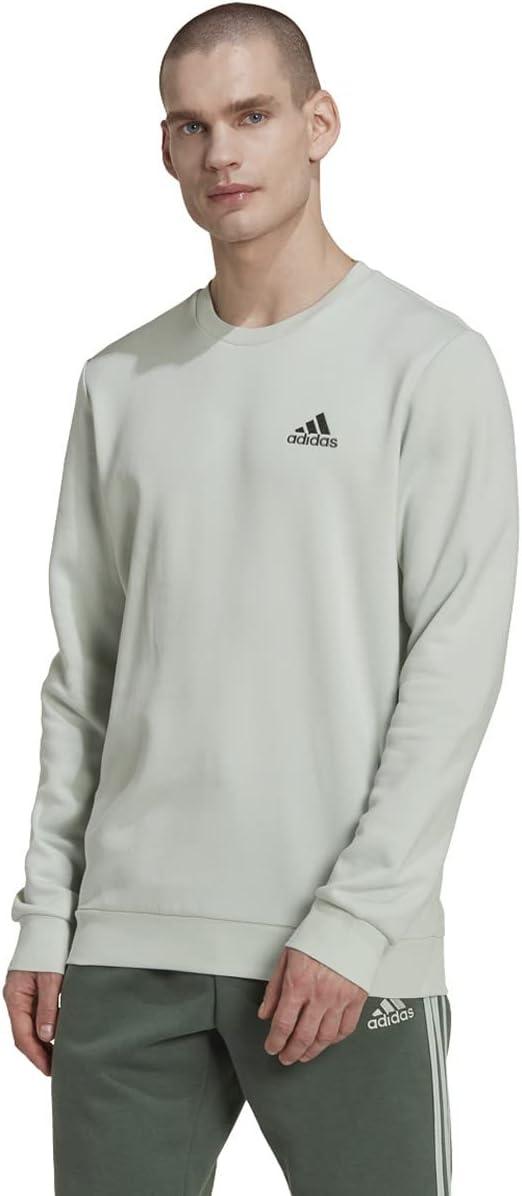 image:imageadidas Mens Essentials Fleece SweatshirtLinen GreenGreen Oxide