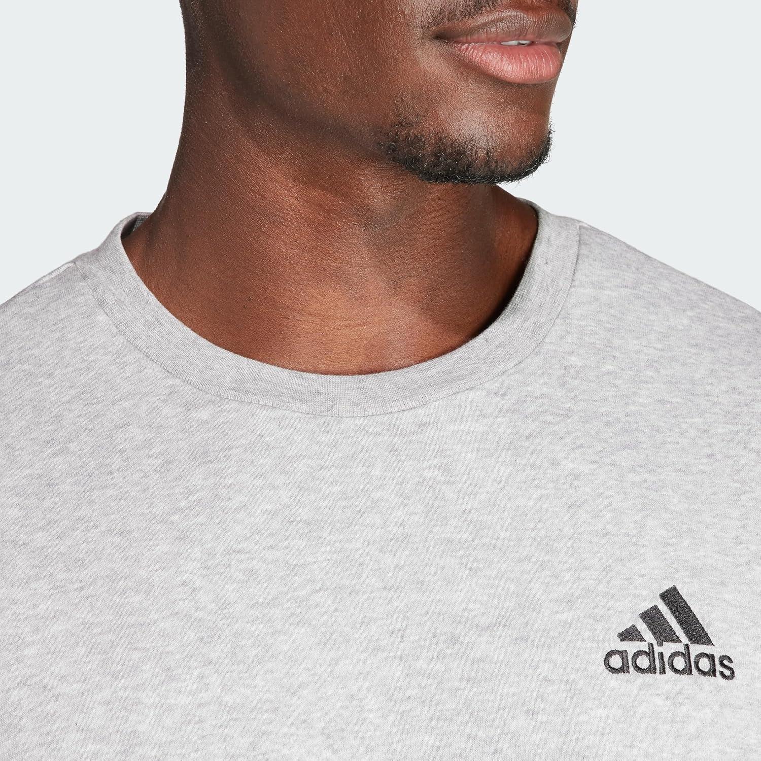 image:imageadidas Mens Essentials Fleece SweatshirtMedium Grey HeatherBlack