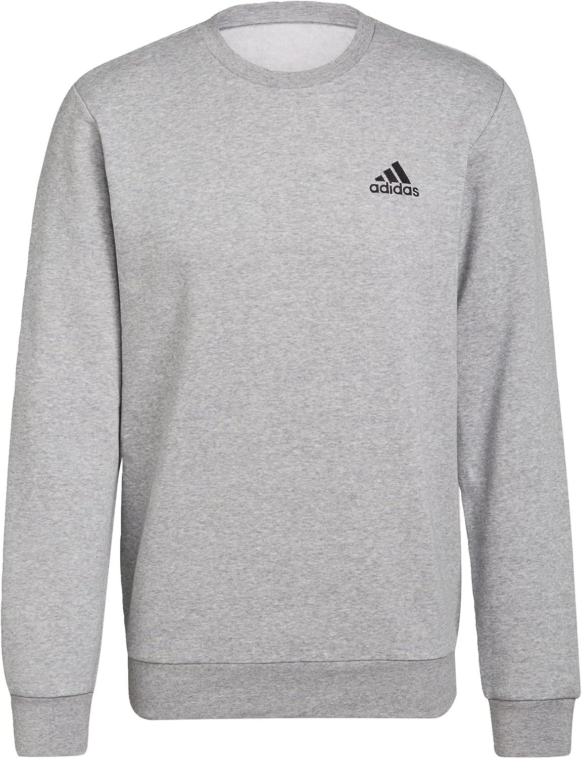 image:imageadidas Mens Essentials Fleece SweatshirtMedium Grey HeatherBlack