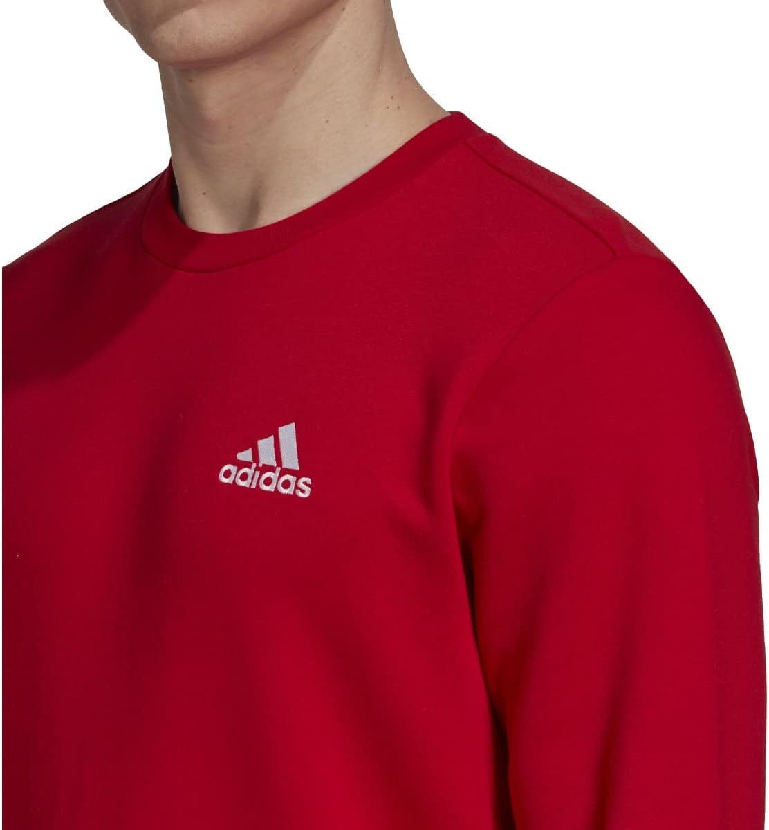 image:imageadidas Mens Essentials Fleece SweatshirtScarletWhite