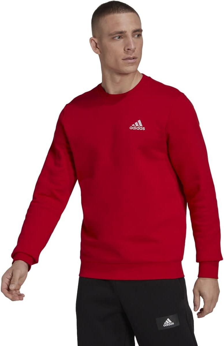 image:imageadidas Mens Essentials Fleece SweatshirtScarletWhite