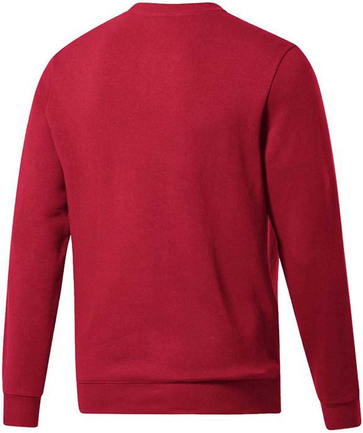 image:imageadidas Mens Essentials Fleece SweatshirtTeam Power Redwhite