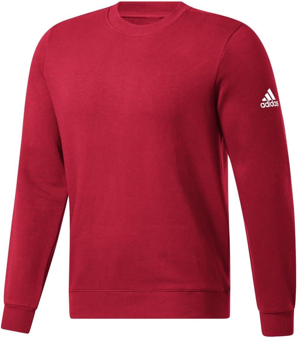 image:imageadidas Mens Essentials Fleece SweatshirtTeam Power Redwhite