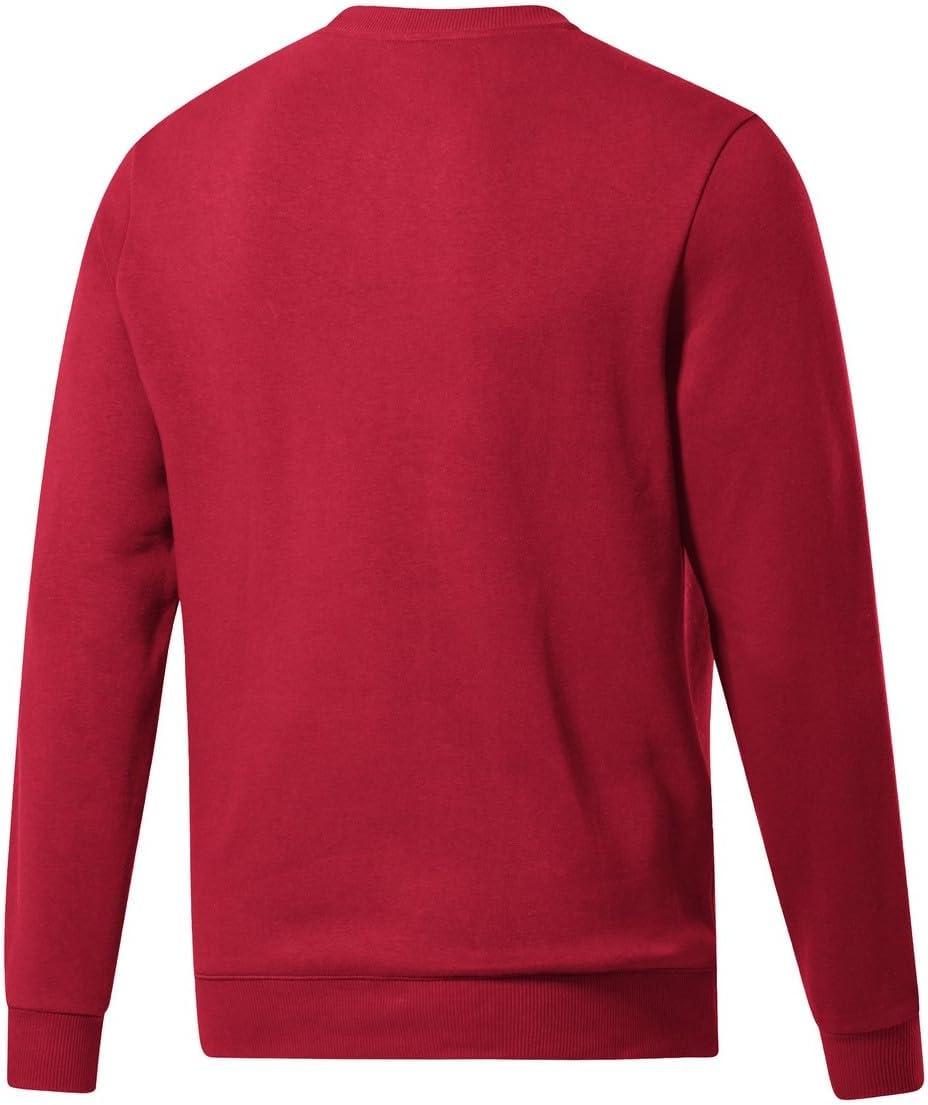 image:imageadidas Mens Essentials Fleece SweatshirtTeam Power Redwhite